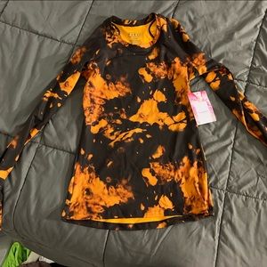 Fleo long sleeve foundations shirt, tie dye